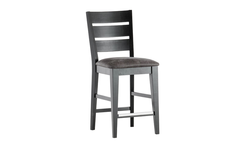 Gourmet Black Upholstered Counter Stool